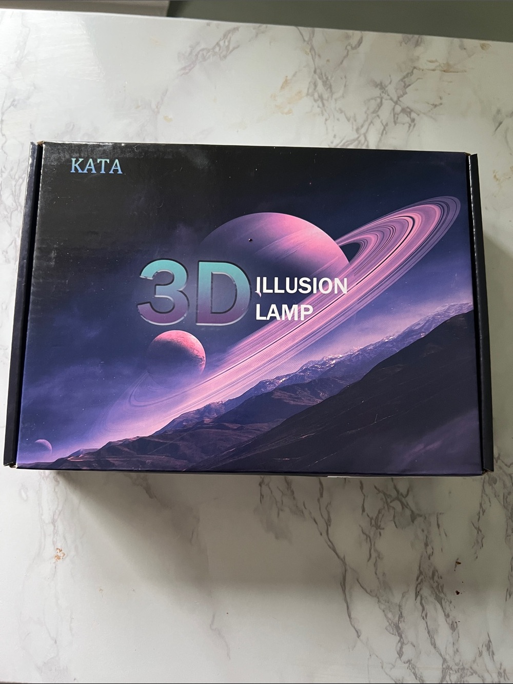 3D Illusion Lamp Poster - Purple Planet Art Print